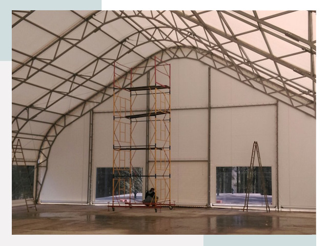 Шатровые ангары в Верхней Пышме