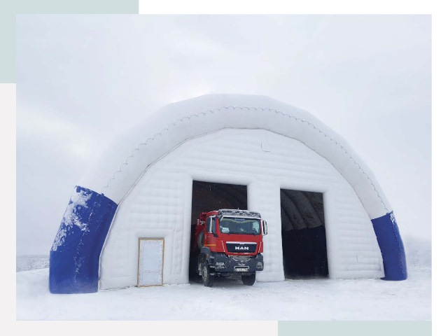 Мобильные ангары в Верхней Пышме