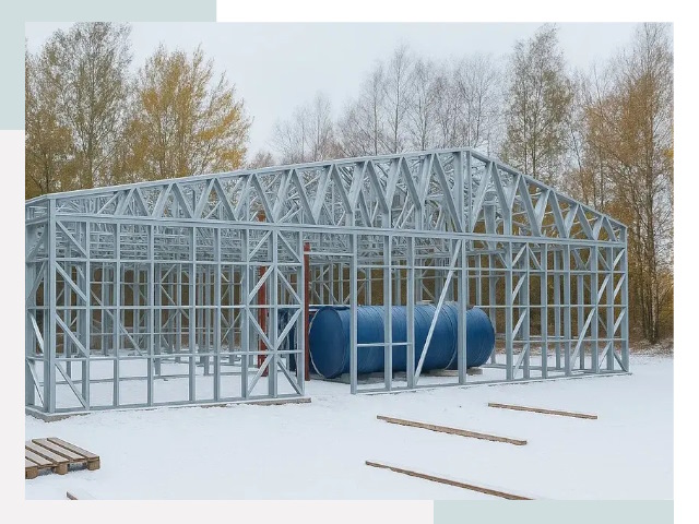 Металлические ангары в Верхней Пышме