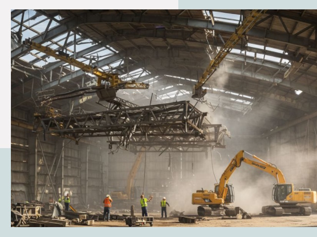 Демонтаж ангаров в Верхней Пышме от 616 руб. за м²