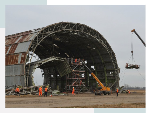 Демонтаж ангаров в Верхней Пышме